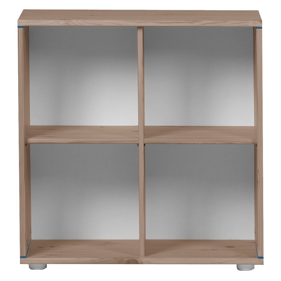 Стеллаж Flexa Classic storage с 4 полками, коричневый/голубой 812420138 - Вид №1