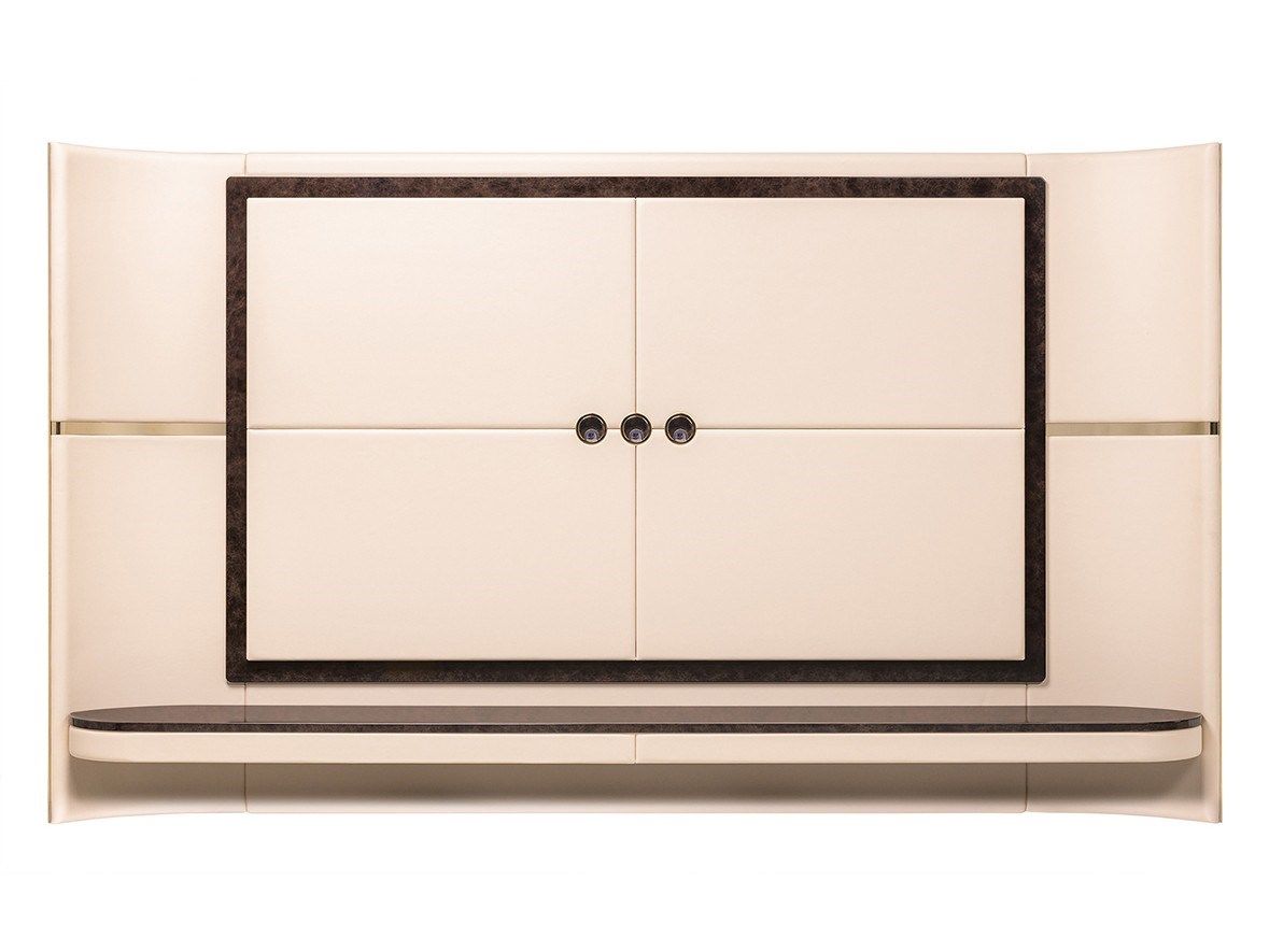 Кожаный шкаф для телевизора с ящиками Turri ARCH-00088099 - Вид №1