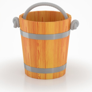 163 Ведро для бани (лиственница натуральная) Alyarus