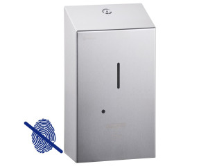 DSM575 Бесконтактный автоматический дозатор жидкого мыла STELLA AUTOMATIC Anti-FingerPrint, емкость бака 1000 мл, матовая сталь с покрытием AFP Merida