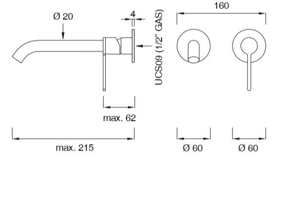 Настенный смеситель с дозирующим изливом CEADESIGN INNOVO ARCH-00136901 - Вид №2