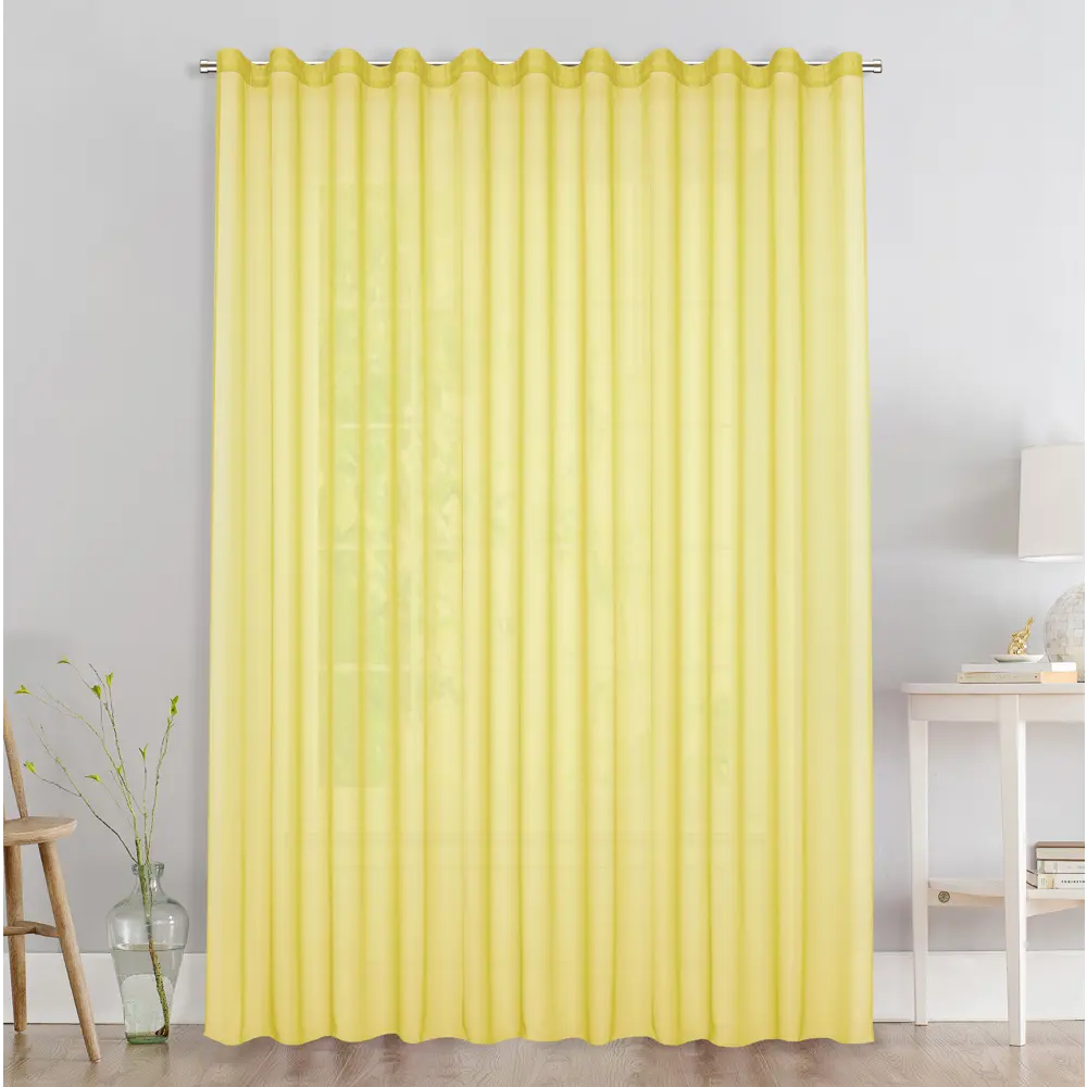 Тюль на ленте с утяжелителем Капри 250x260 см цвет желтый MIAMOZA STLM-2131492 - Вид №7