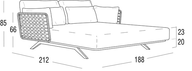 Плетеная кровать из полиэстера с подлокотниками Roberti Armàn ARCH-00022985 - Вид №6