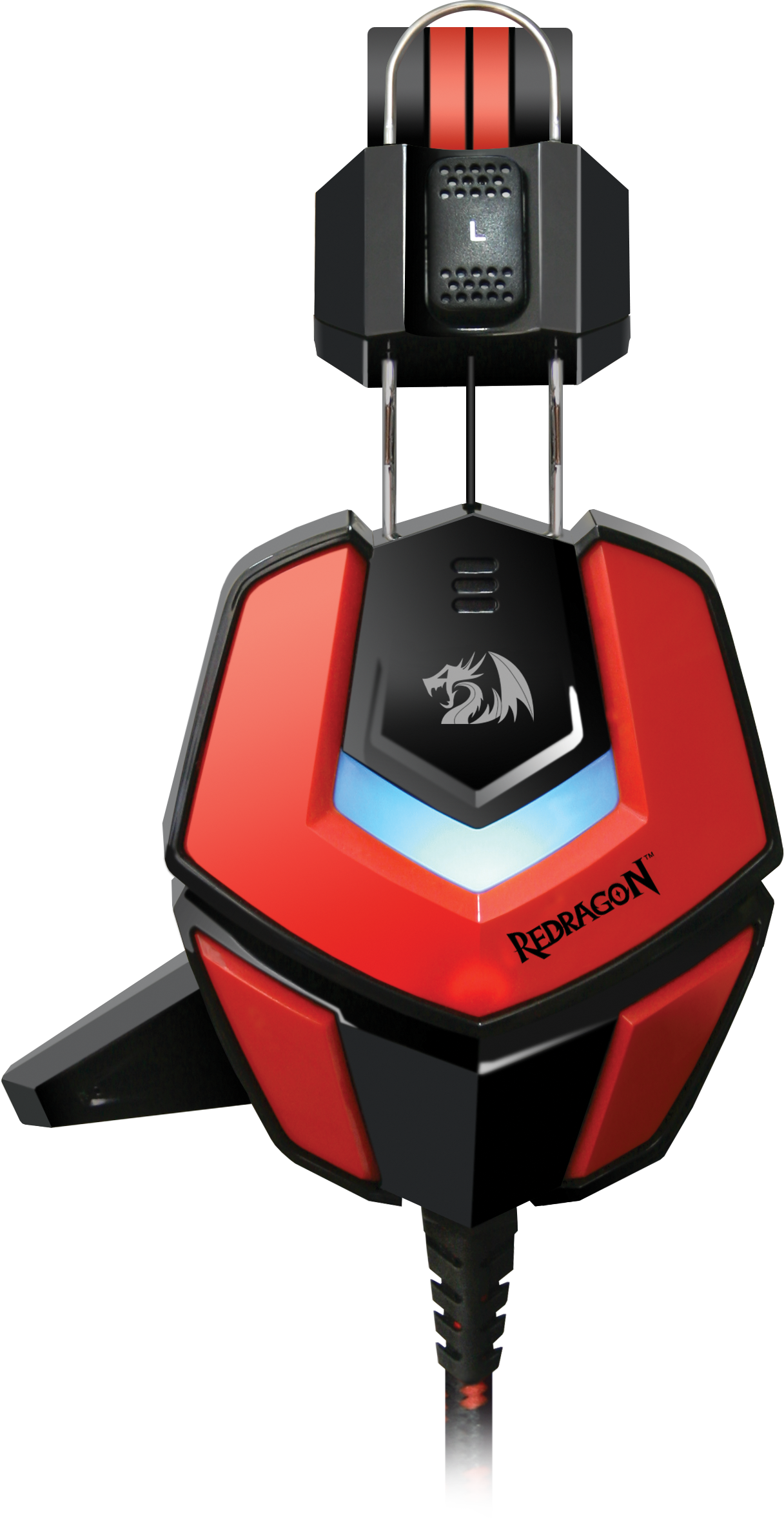 64204 игровая гарнитура ridley красный + черный, кабель 2,2 м Redragon Santreyd  - Вид №2