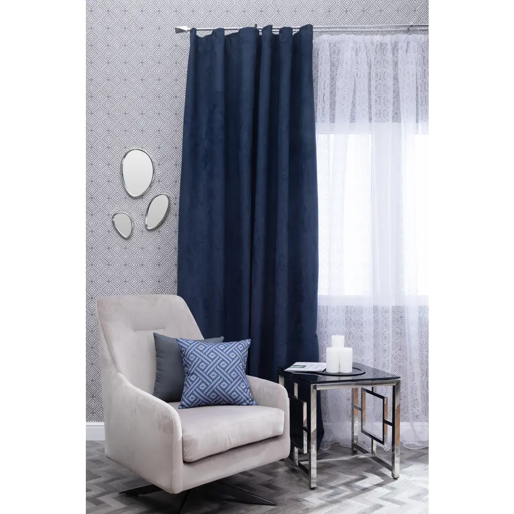 Тюль на ленте Стокгольм 250x260 см полиэстер цвет белый AMORE MIO STLM-2013691 - Вид №8