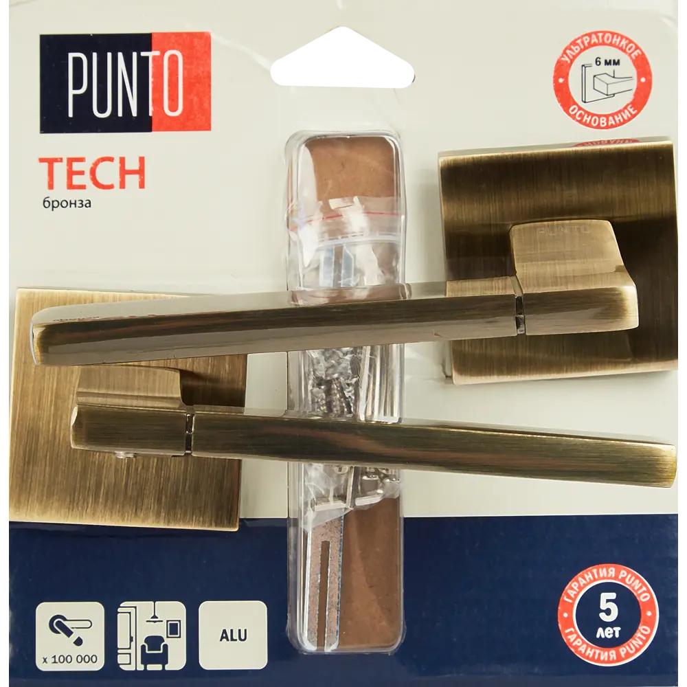 Дверные ручки PUNTO Tech для межкомнатных дверей в бронзовом исполнении 85202853 STLM-0059824 - Вид №3