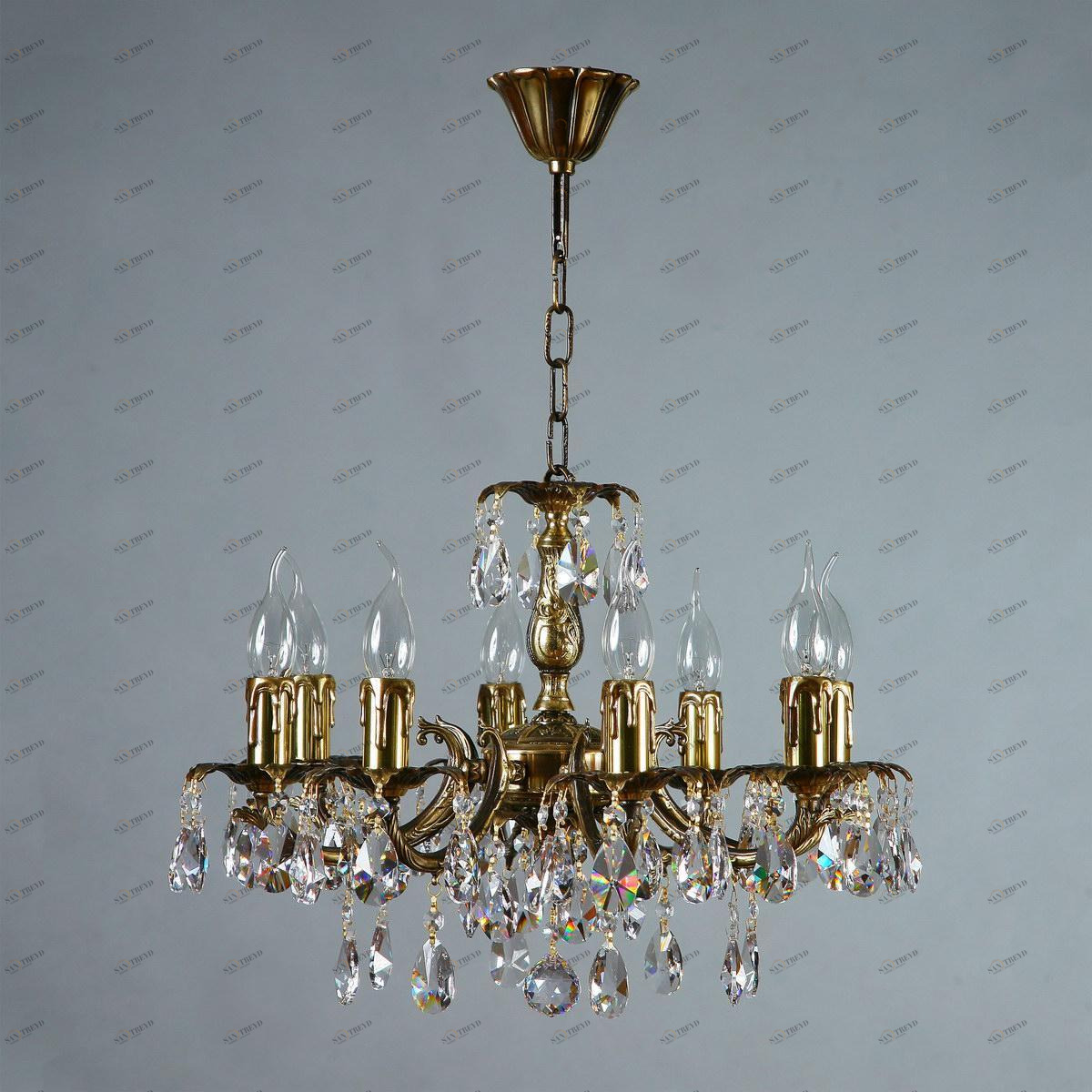 Подвесная люстра Ambiente Benisa 2226/8 PB Tear Drop бронза AMBIENTE ДИЗАЙНЕРСКИЕ, BENISA 188215 Бронза 