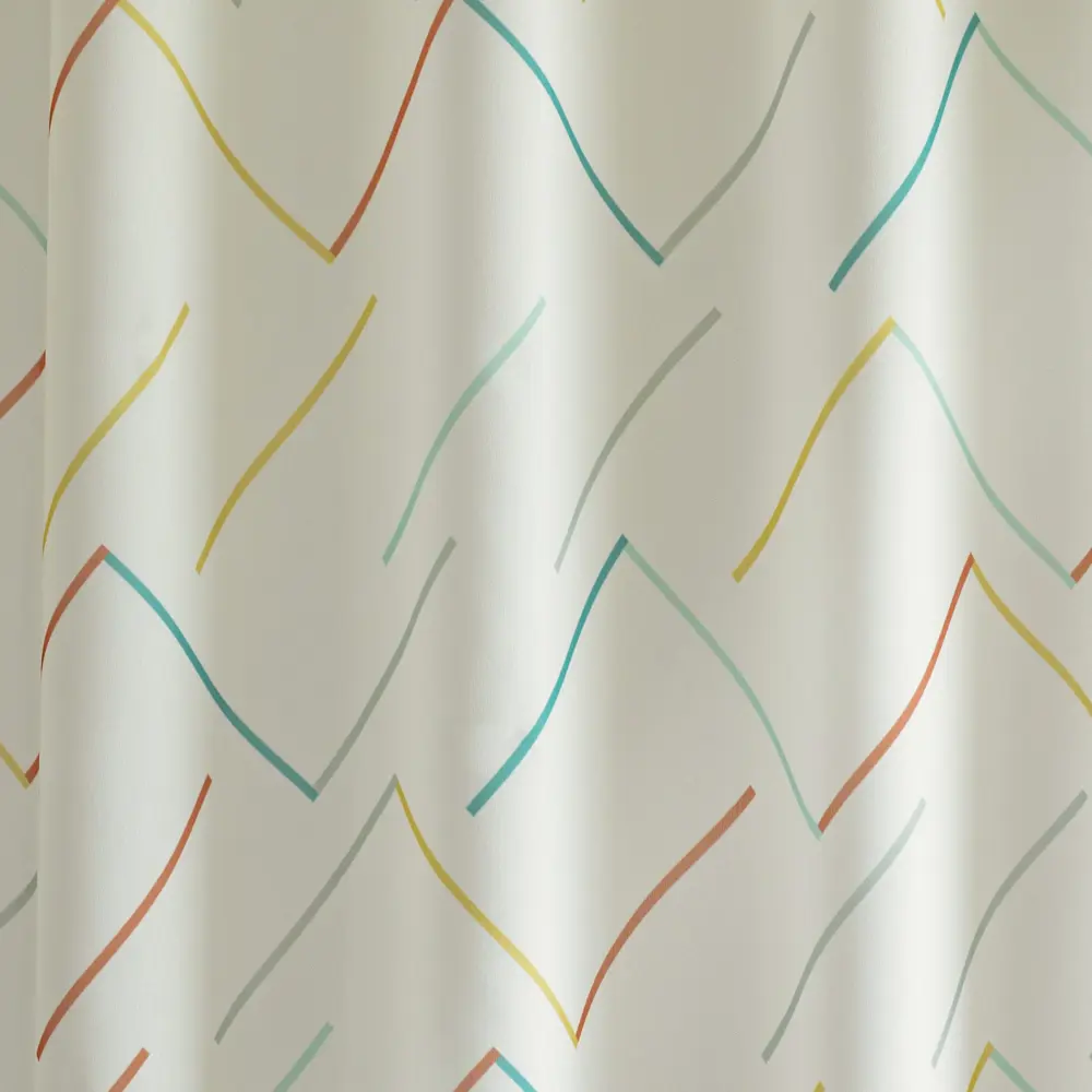 Тюль на ленте Зигзаг 250x260 см цвет желто-бирюзовый GARDEN STLM-2154932 - Вид №1