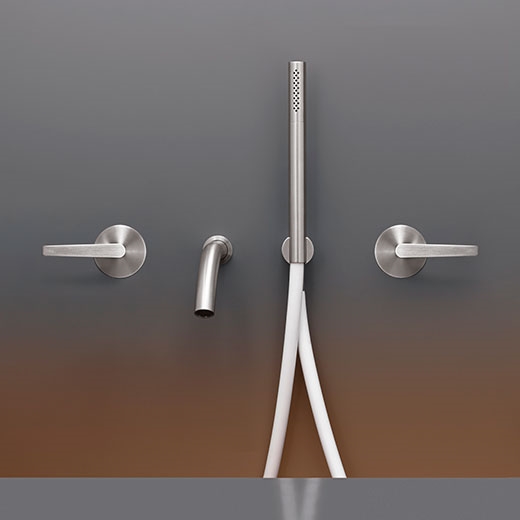 Настенный 2 прогрессивные смесители, установленные для ванной с носиком L. 170 мм и цилиндрический ручной душ диаметр 18 мм  FLG41 CEADESIGN  - Вид №1