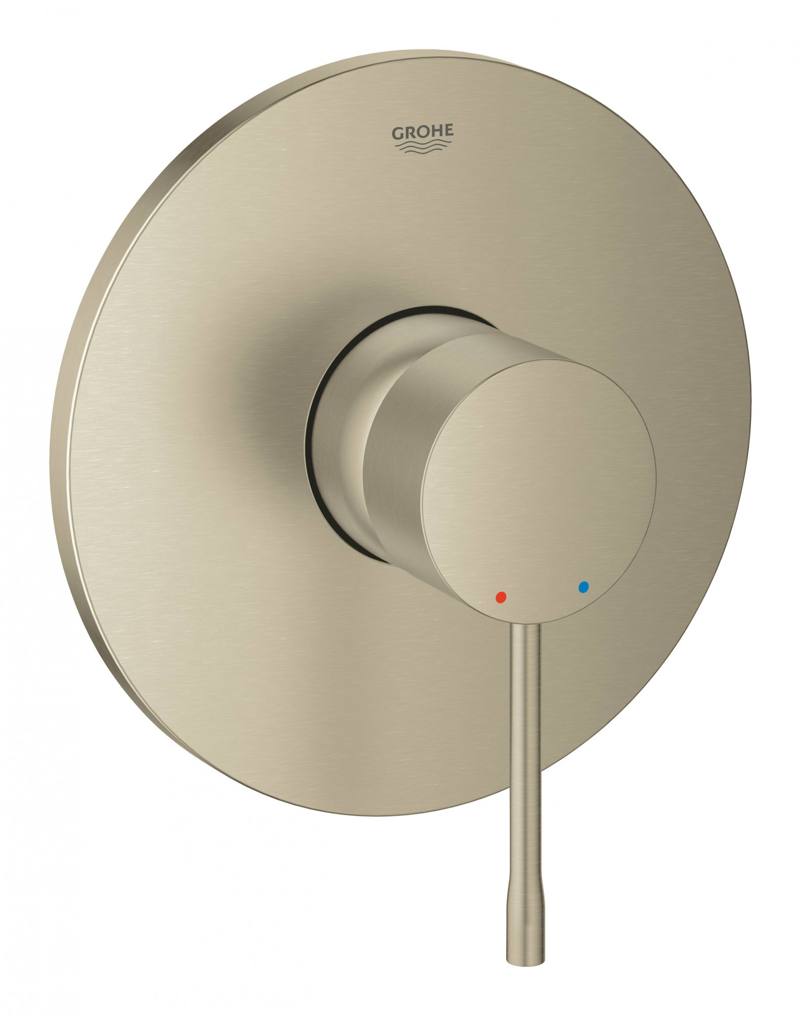 Смеситель однорычажный для душа GROHE Essence, круглая розетка, никель матовый (24057EN1)