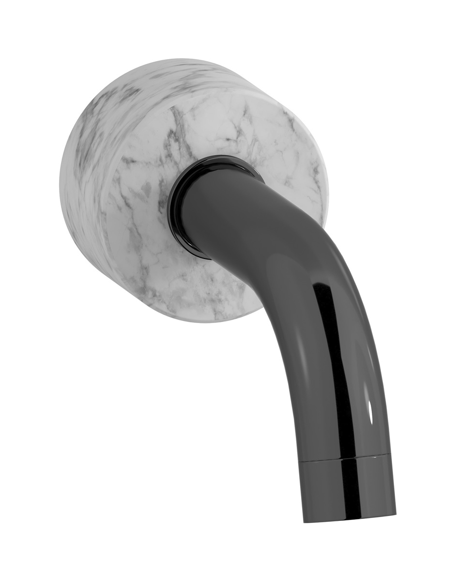 Настенный излив для ванны WE ARE IB mr327cf_1 Black Chrome Marmo