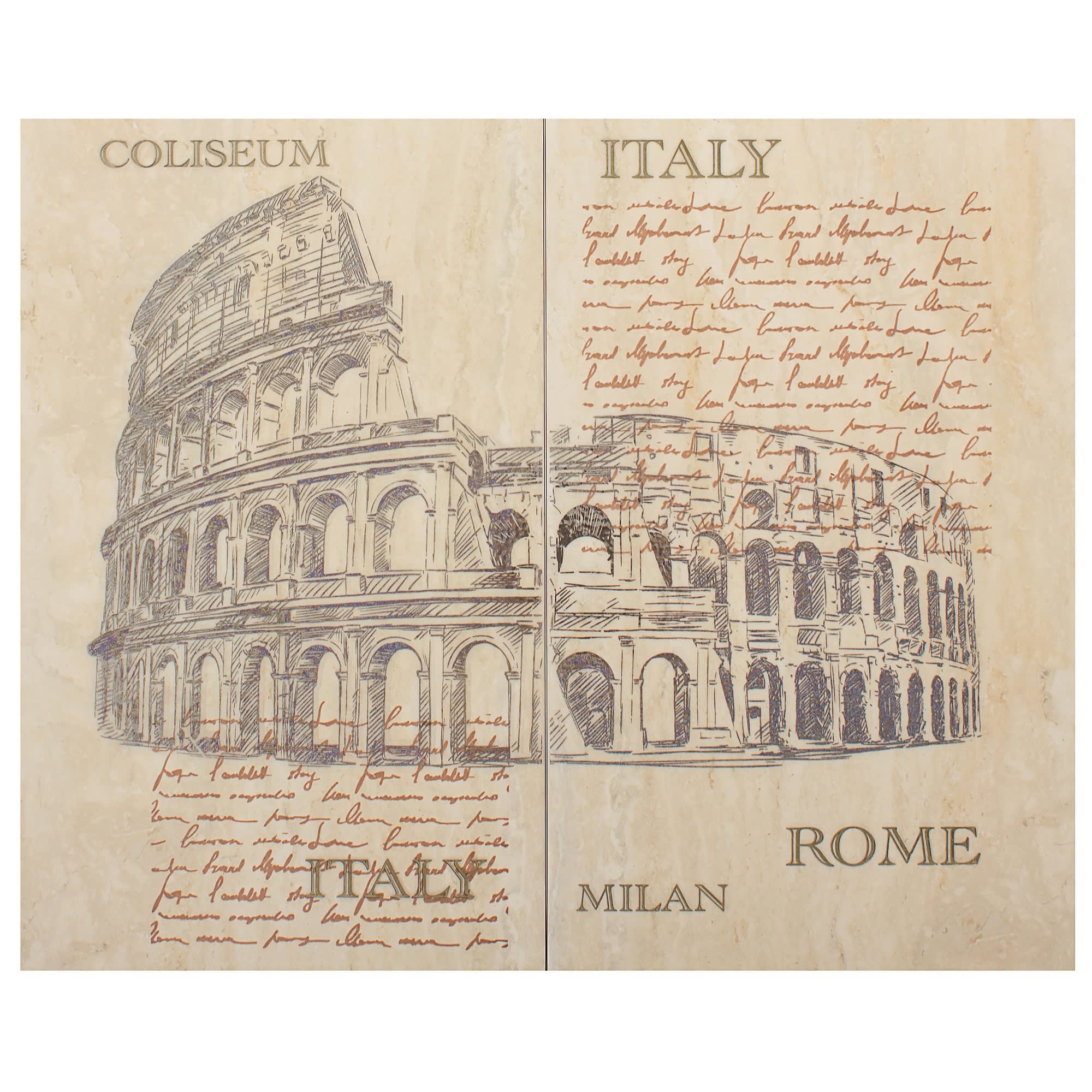 17000461 Панно « coliseum» 50x40 см цвет бежевый Efes Santreyd