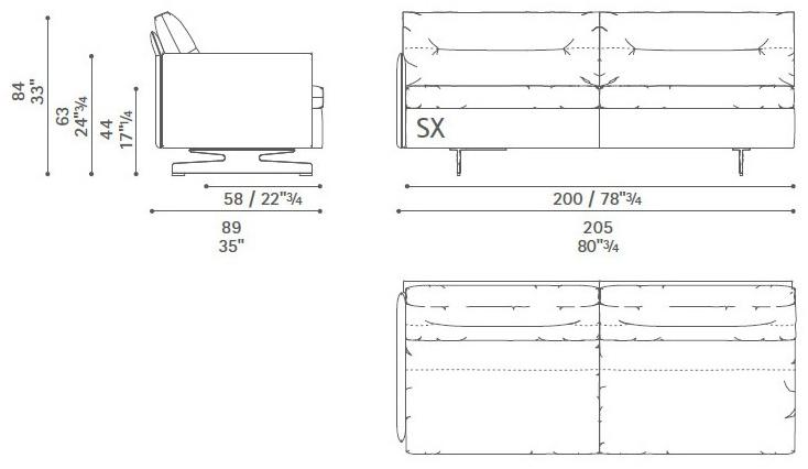 Poltrona Frau Модульный диван с журнальной полкой La collezione - divani e poltrone sun-id-1502655 - Вид №47