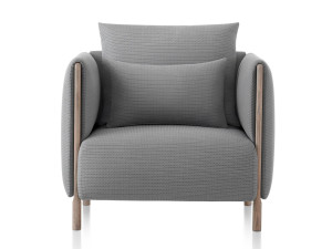 Тканевое кресло с подлокотниками