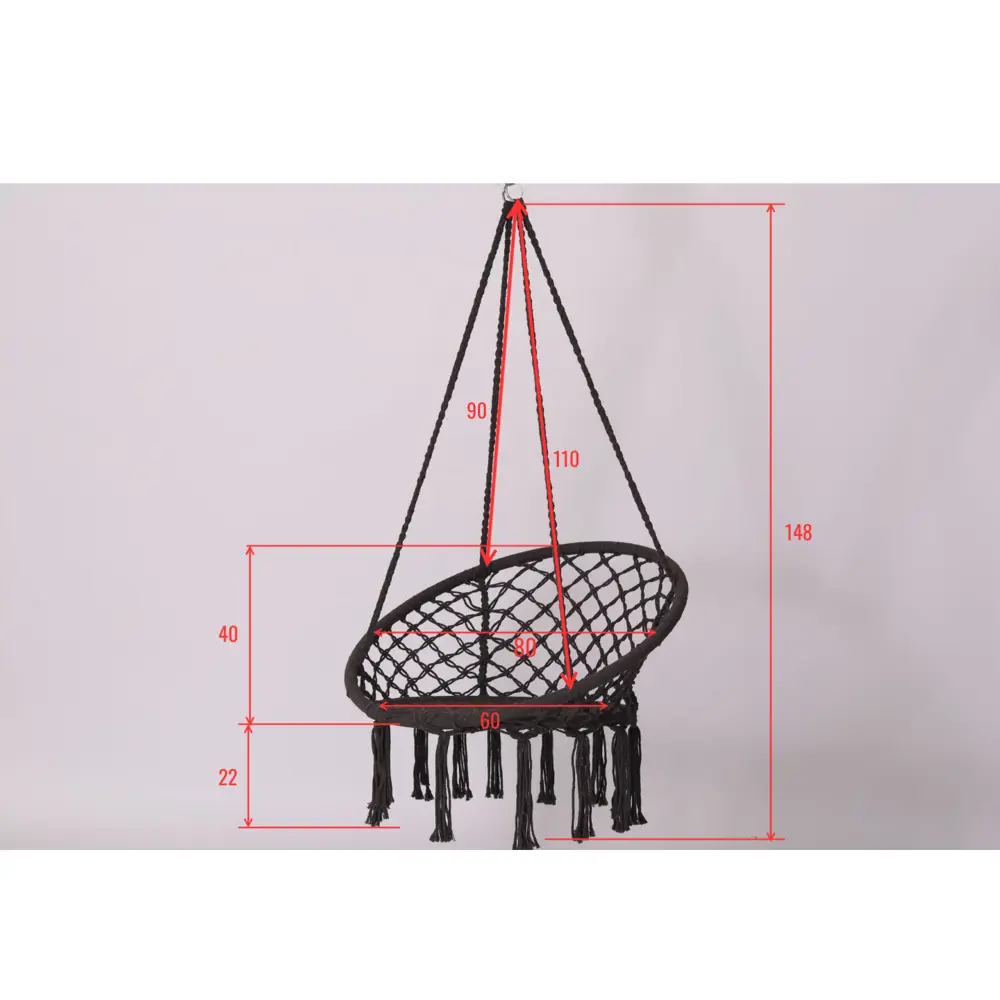 Подвесное кресло-гамак dia80 одноместное темно-серый Santreyd STLM-2039802 - Вид №10