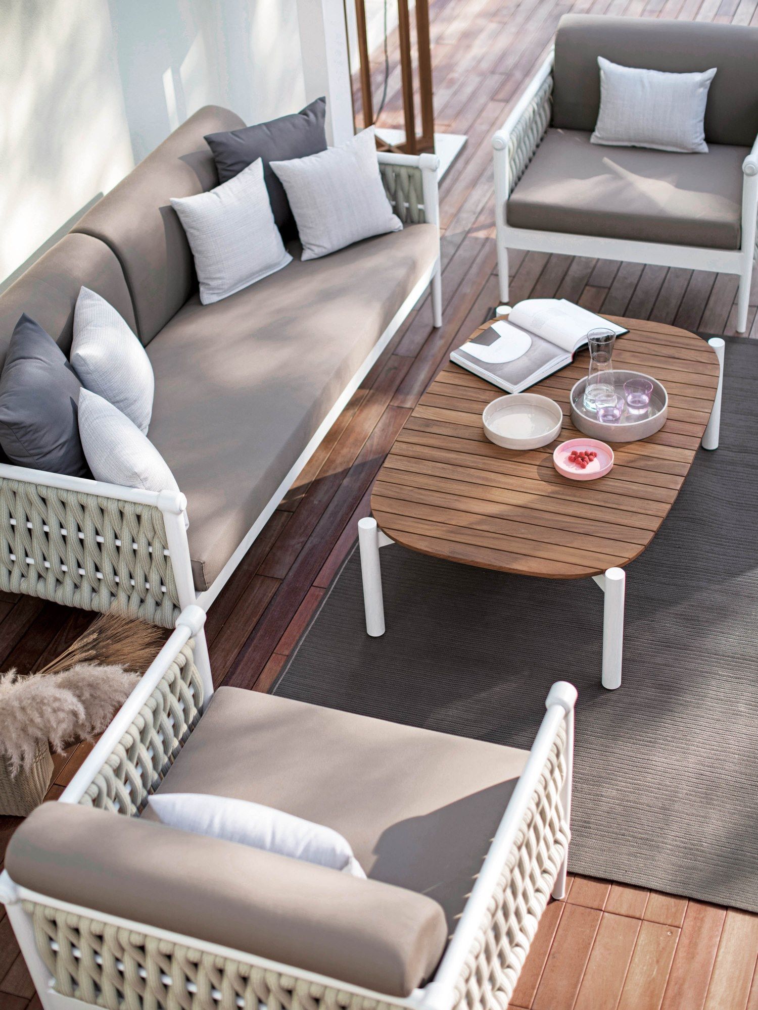 Прямоугольный садовый столик из тика и алюминия Atmosphera ARCH-00122548 - Вид №4