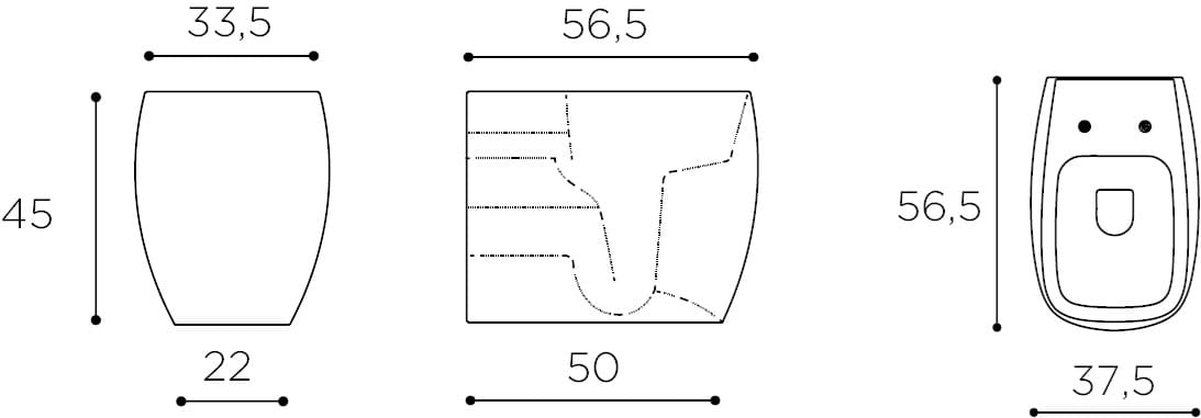 Напольная керамическая сантехника ARBLU Flò ARCH-00103254 - Вид №3