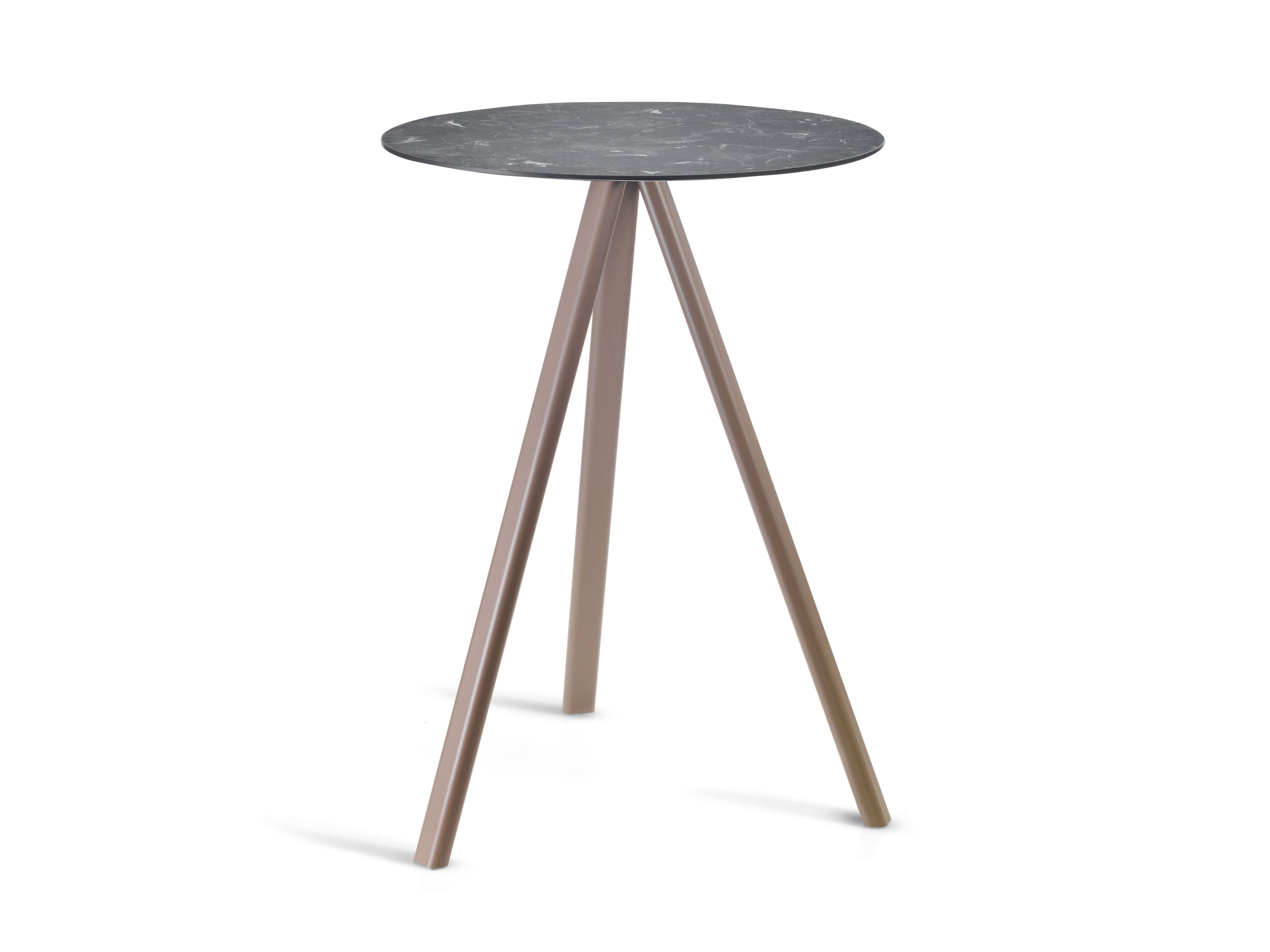 Высокий круглый стол из Compactop® с 3-х ножной конструкцией GABER NORMAN 3-POD HIGH ARCH-00029539 - Вид №1