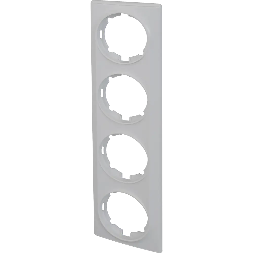 Рамка для розеток и выключателей Onekey Florence 4 поста, цвет белый ONEKEYELECTRO STLM-2021708 - Вид №1