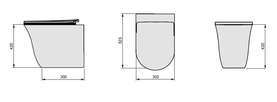 Напольный керамический туалет GSG Ceramic Design Flut ARCH-00148268 - Вид №8