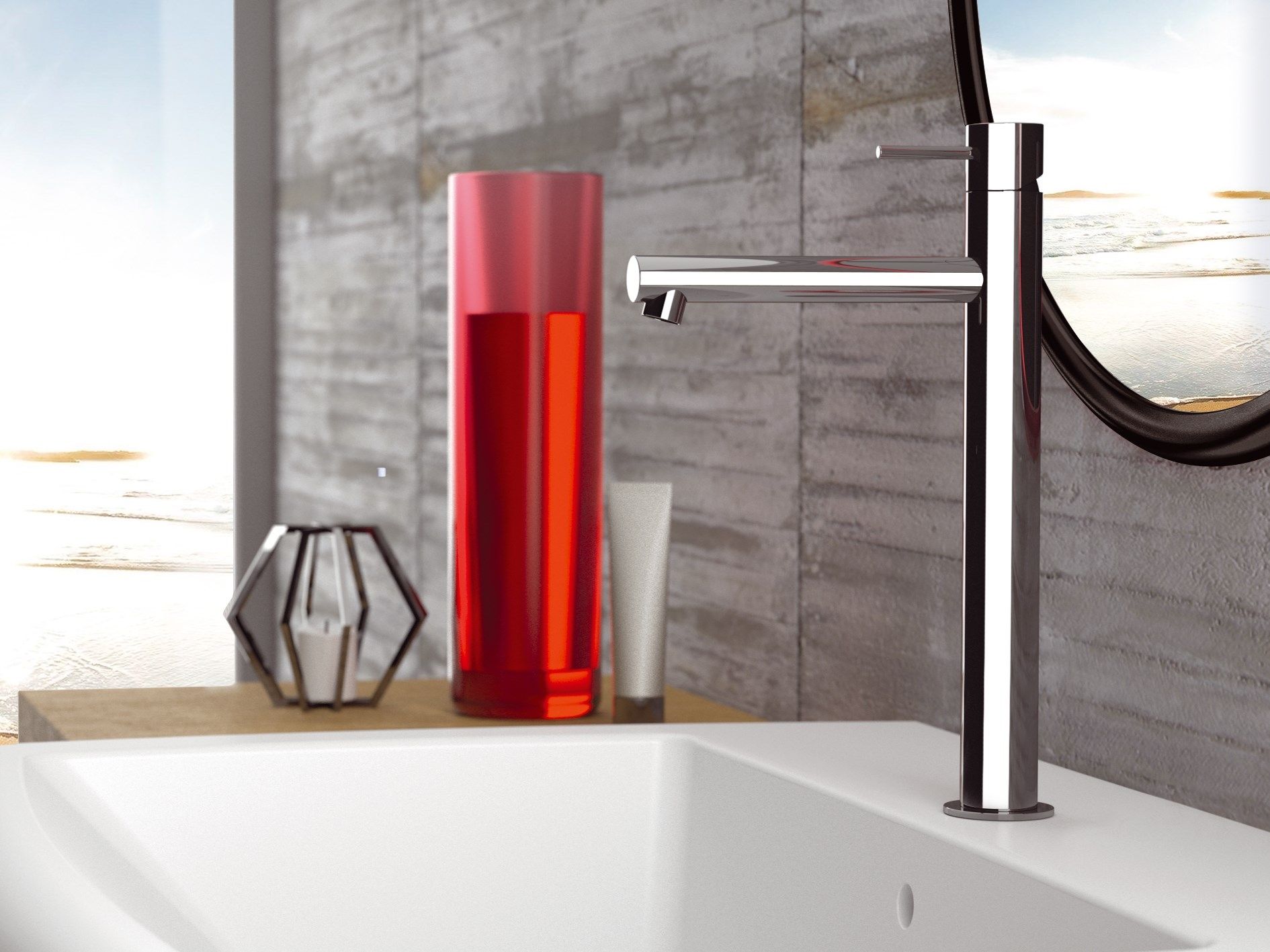 Латунный однорычажный смеситель для раковины без слива Rubinetterie Mariani Ultraminimal ARCH-00082630