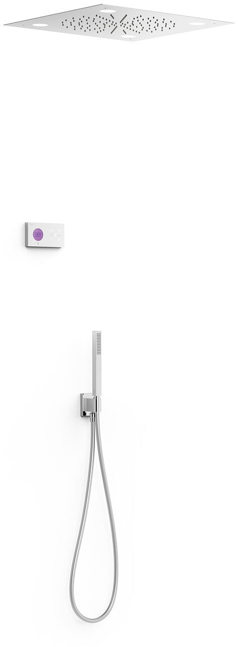 SHOWER TECHNOLOGY 2-сторонний встраиваемый электронный термостатический смеситель Shower technology с хромотерапией для душа-09286562 TRES