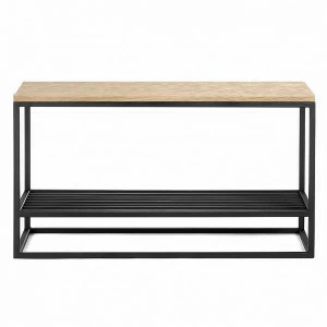 Банкетка Ibra черная, светлый дуб INTELLIGENT DESIGN  260944 Черный;светлый дуб