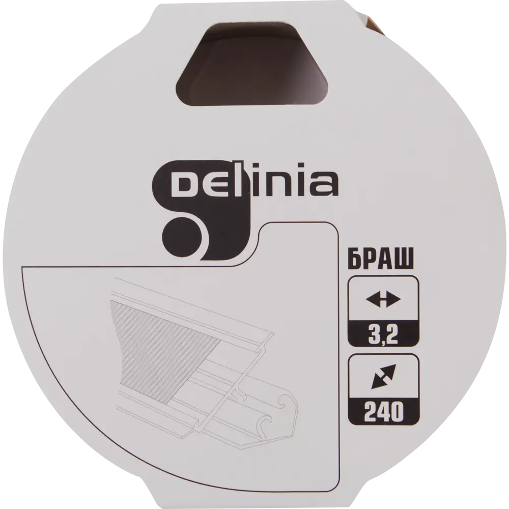 Кромка «Браш» для плинтуса, 240х3.2 см DELINIA STLM-2040038 - Вид №2
