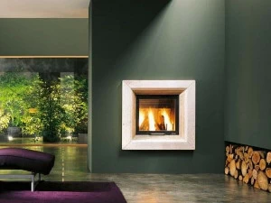 PALAZZETTI Облицовка камина травертином Moderno