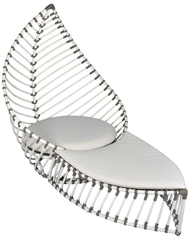 cbdesign Садовый табурет / подставка для ног из алюминия Foglia N121n1 - Вид №4