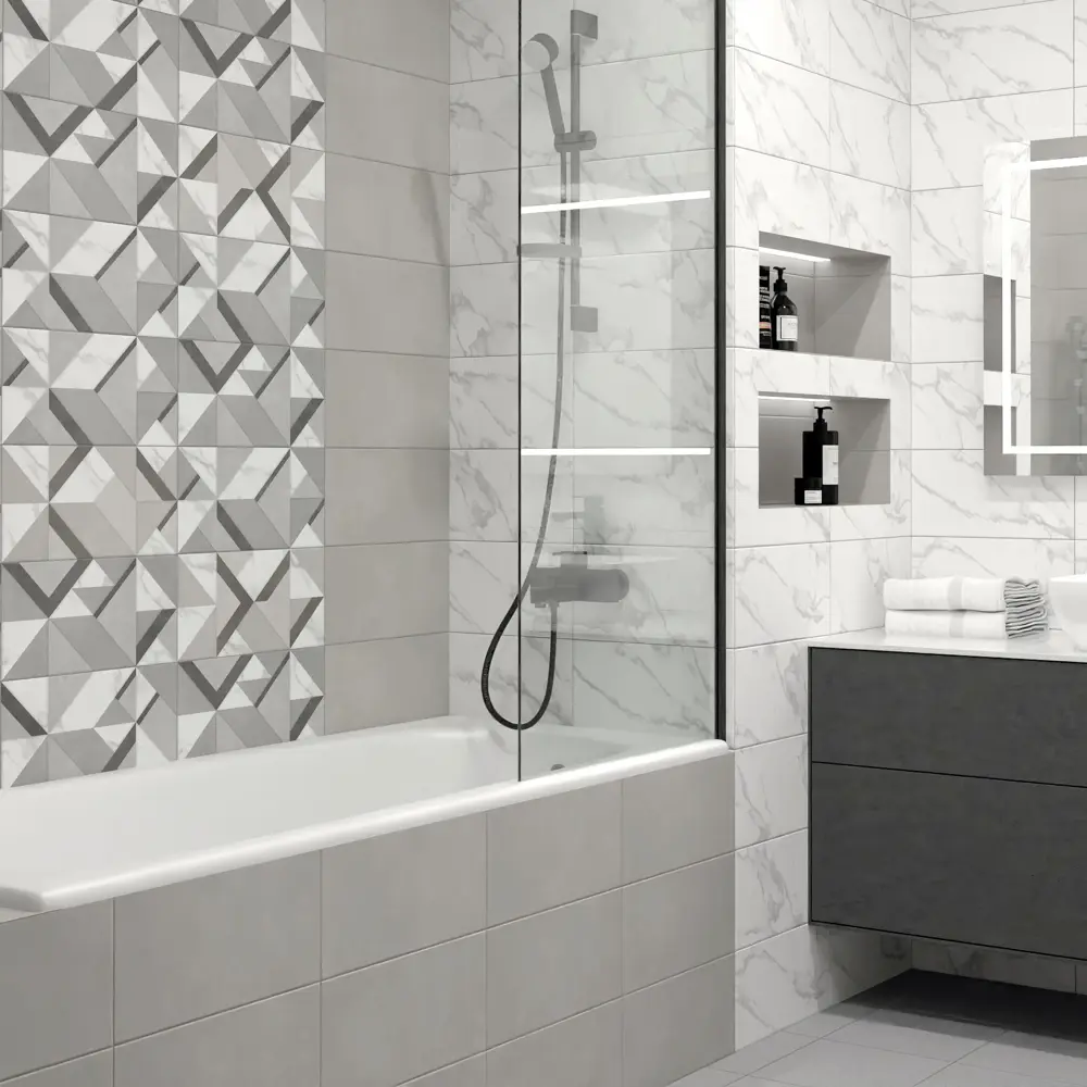 Настенная плитка KREAFORTA Mersey Concrete с эффектом бетона 20×40 см 89405698 STLM-1575620