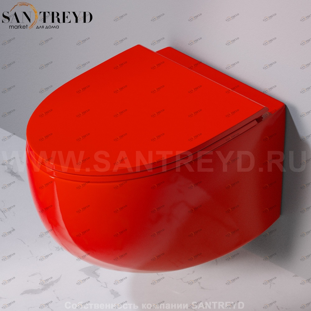 S555T0R0V6.125 Подвесной унитаз настенный Красный A. e T. Italia Dot Италия AeT ITALIA DOT 2.0