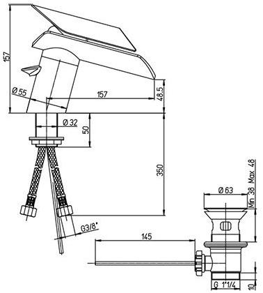 Paini Morgana 73OP306 смеситель для биде - Вид №1