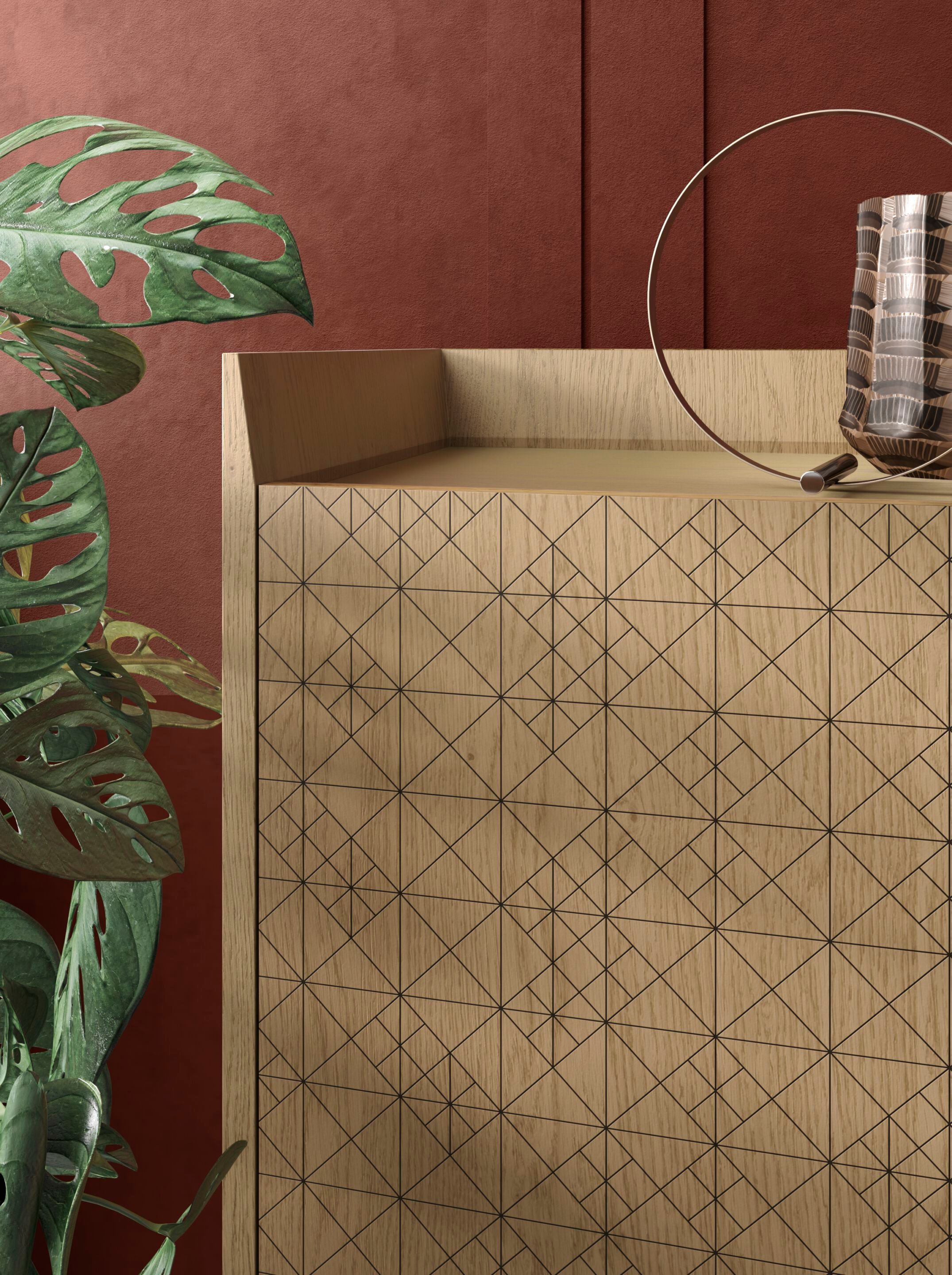 Дубовый шкаф с ящиками Barba design текстуры ARCH-00059529 - Вид №1