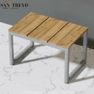 Effegibi LINEA ALU Скамейка 3 сегмент на регулирумых ножках из тика HA65100005