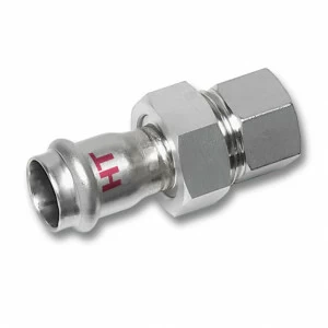 698330GMVA281 SANHA 98330GMVA пресс-фит. нерж.сталь, резьб.соед.ВР,плоск.упл. 28x1 мм