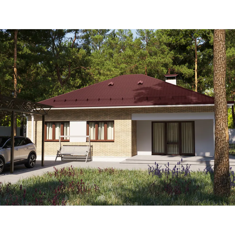 Планка ветровая для металлочерепицы 90x100 мм 2 м 0.4 мм RAL 3005 красный Santreyd STLM-2107174 - Вид №2