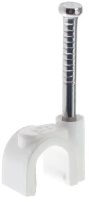 ЭКОПЛАСТ Скоба круглая для кабеля 7,4х6,0 мм с гвоздем 50 шт 18176493