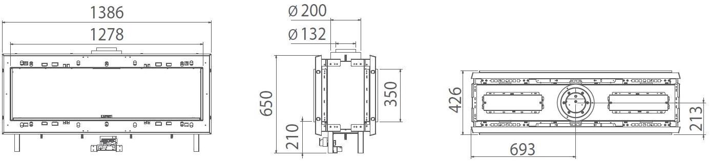 BRITISH FIRES Двусторонний закрытый газовый камин sun-id-1375566 - Вид №1