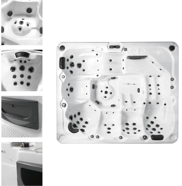 Gruppo Treesse Надземная прямоугольная гидромассажная ванна с гидромассажем Standard spa sun-id-1445812 - Вид №1