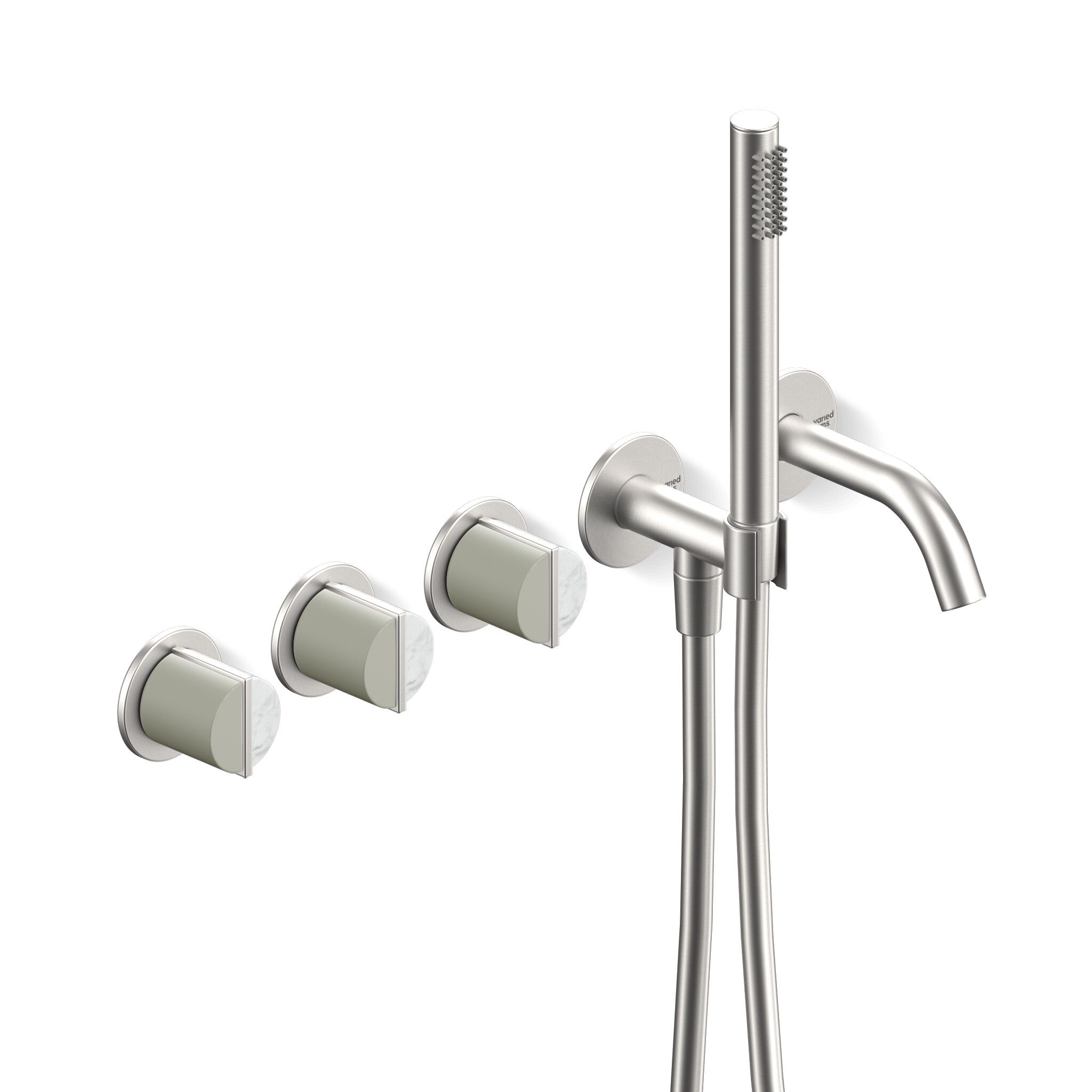 Настенный набор для ванны с 5 отверстиями и ручным душем Varied Forms Macaron ARCH-00113185 - Вид №9