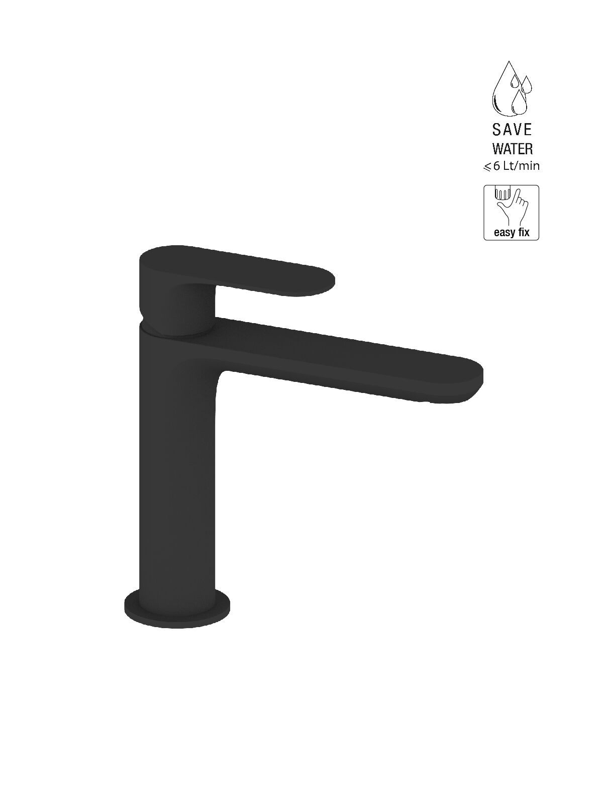 Однорычажный смеситель для раковины без слива Rubinetterie Frattini Lea ARCH-00097358 - Вид №6