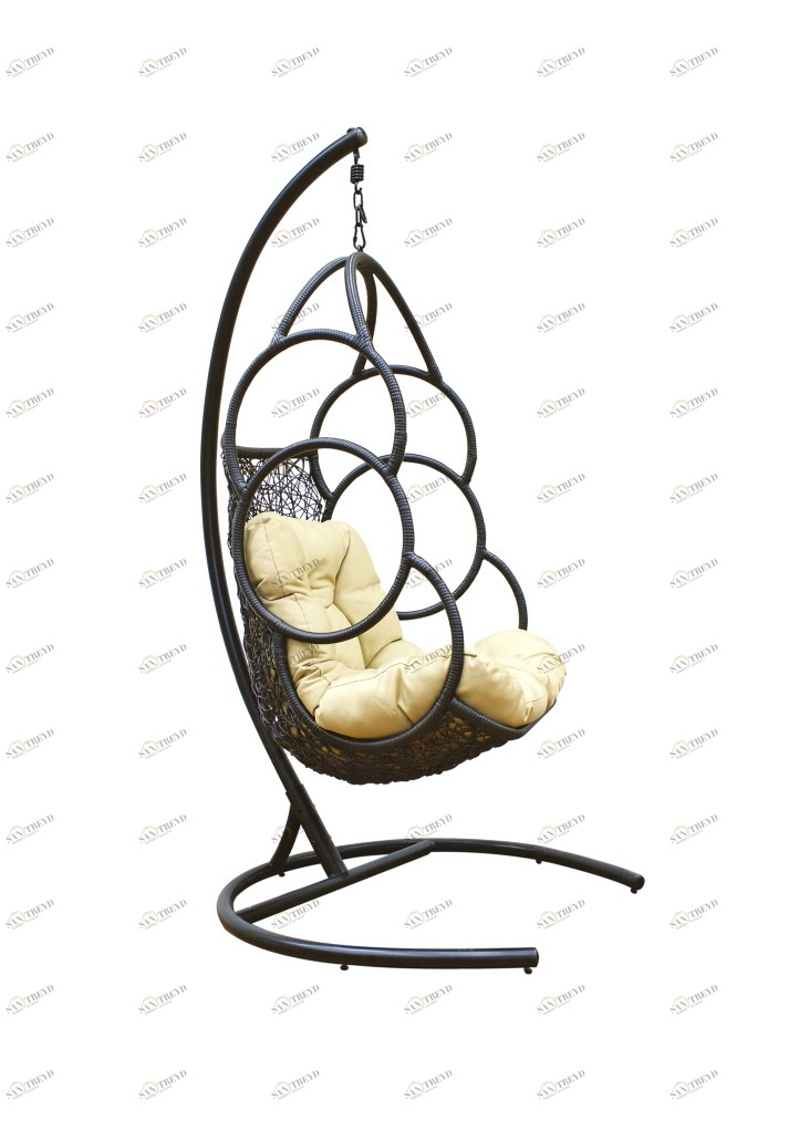 Подвесное кресло Pineapple ЭКО ДИЗАЙН ПЛЕТЕНАЯ 009587 Черный 