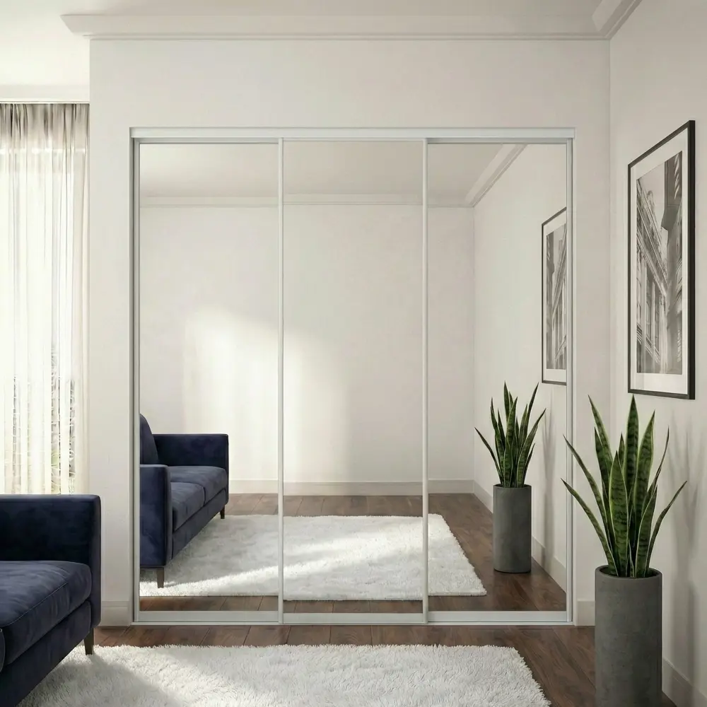 Дверь-купе KONSENSA 225.5x60.4 см с зеркалом профиль матовое серебро 89443969 STLM-2152861  - Вид №7