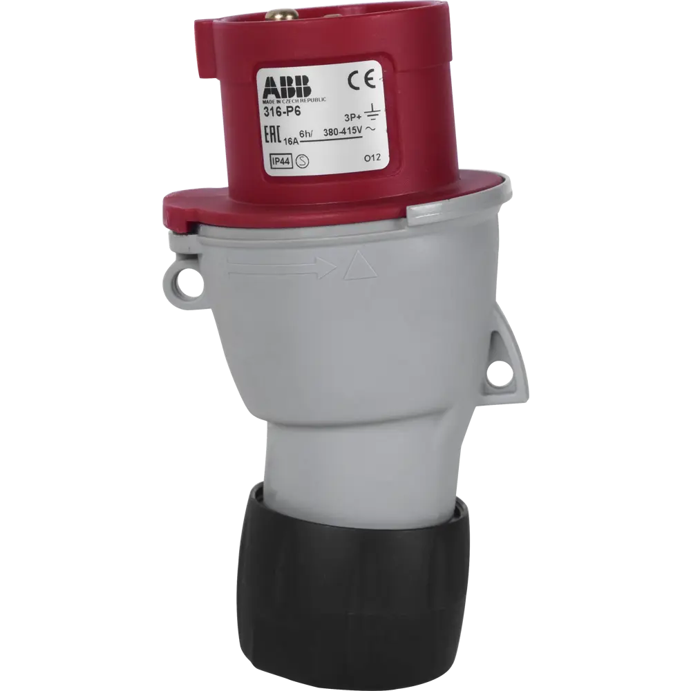 Вилка с заземлением Abb Icat 380 В 16 A цвет красный STLM-2084427