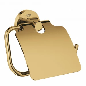 Держатель для туалетной бумаги с крышкой GROHE Essentials, холодный рассвет глянец (40367GL1)