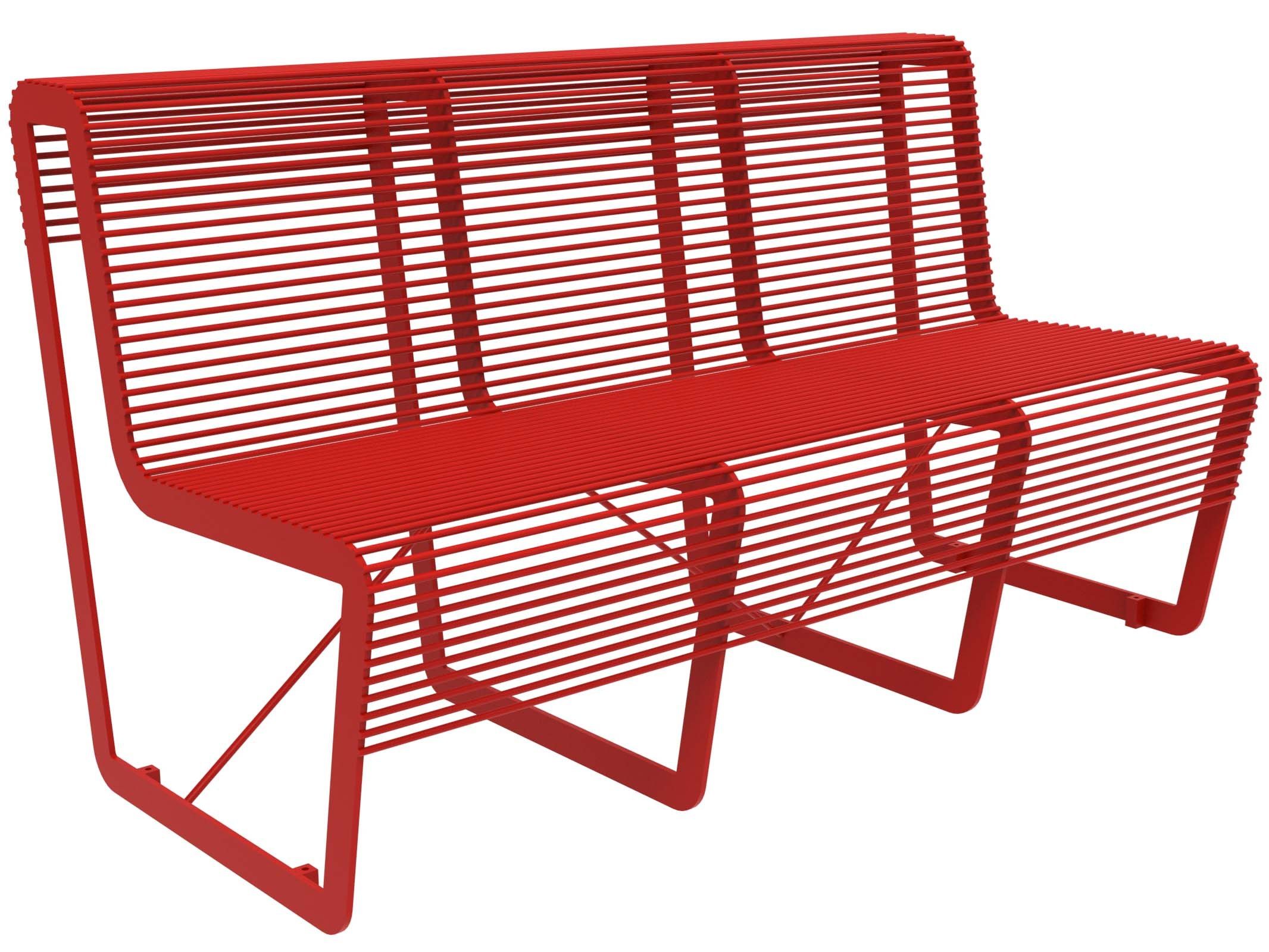 Оцинкованная стальная скамья со спинкой Lazzari Light ARCH-00099033 - Вид №6