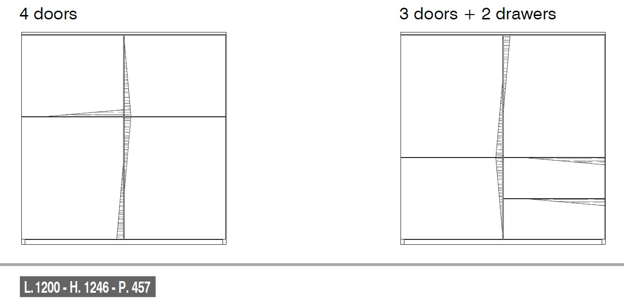 EmmeBi Буфет лакированный с распашными дверцами Vela sun-id-1388159 - Вид №6