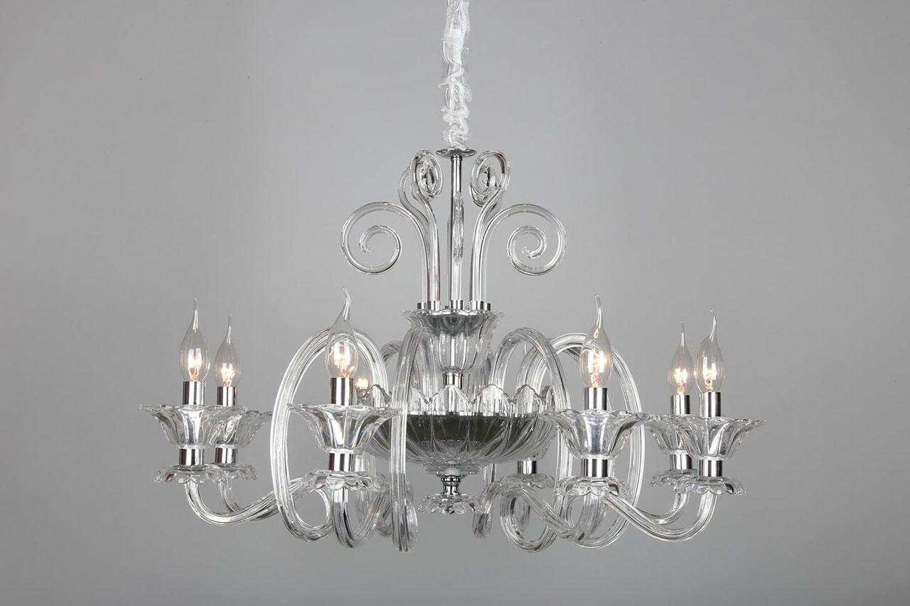 Подвесная люстра Omnilux OML-79503-08 OMNILUX ДИЗАЙНЕРСКИЕ 186457 Серый  - Вид №2