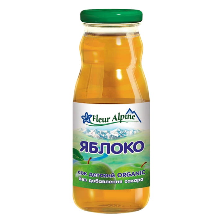 Сок детский Яблочный с 4 месяцев Fleur Alpine 200 мл Santreyd 15765 - Вид №1